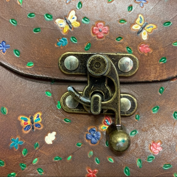 Boho Leather bag, Vintage Western Leather bag - Picture 4 of 16